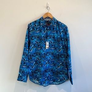 NEW Robert Graham Blue Print Shirt
